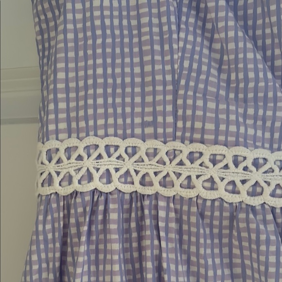 Lilly Pulitzer Purple Gingham Sundress with Lace Detail - Picture 2 of 5